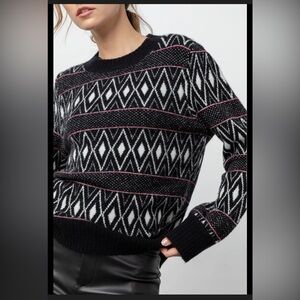 Rails Ana Geo Pattern Sweater Wool/Cashmere blend , size M